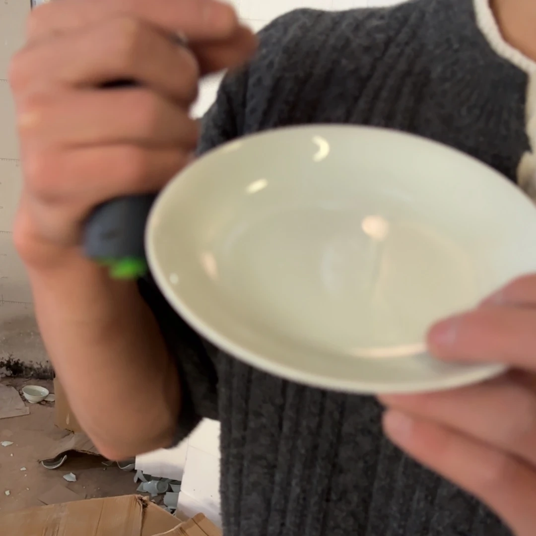 陶瓷6英寸影青小深盘6只微瑕