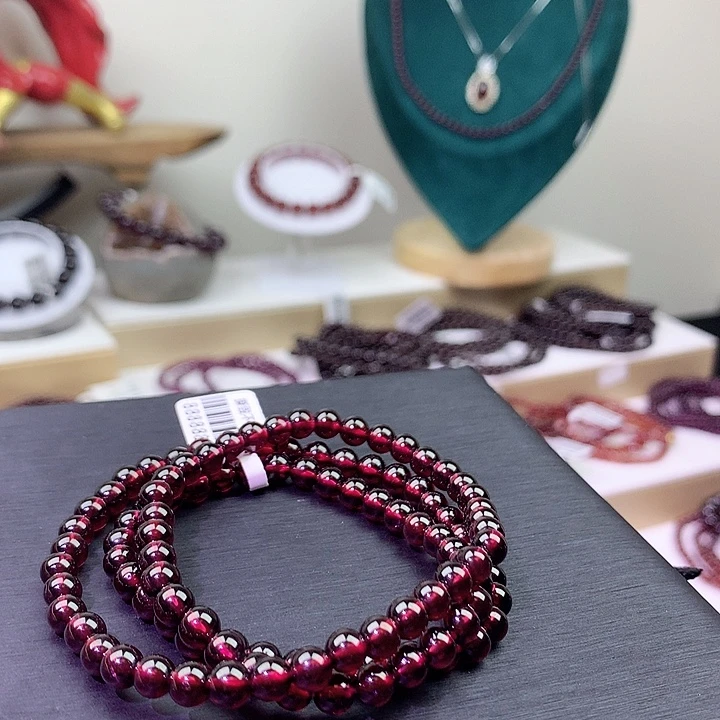 石榴石未镶嵌手链石榴石5.3毕业