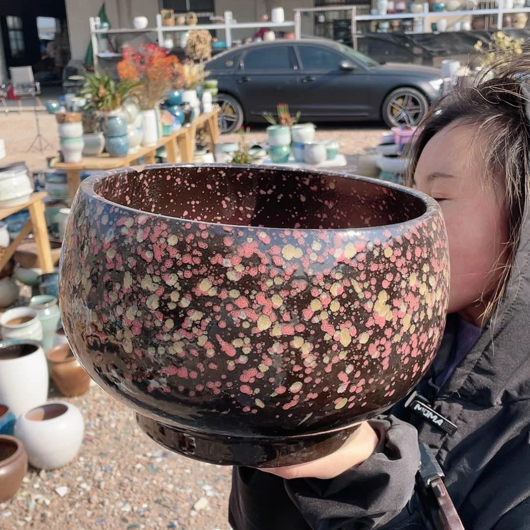 红陶王嫂花盆0118-140