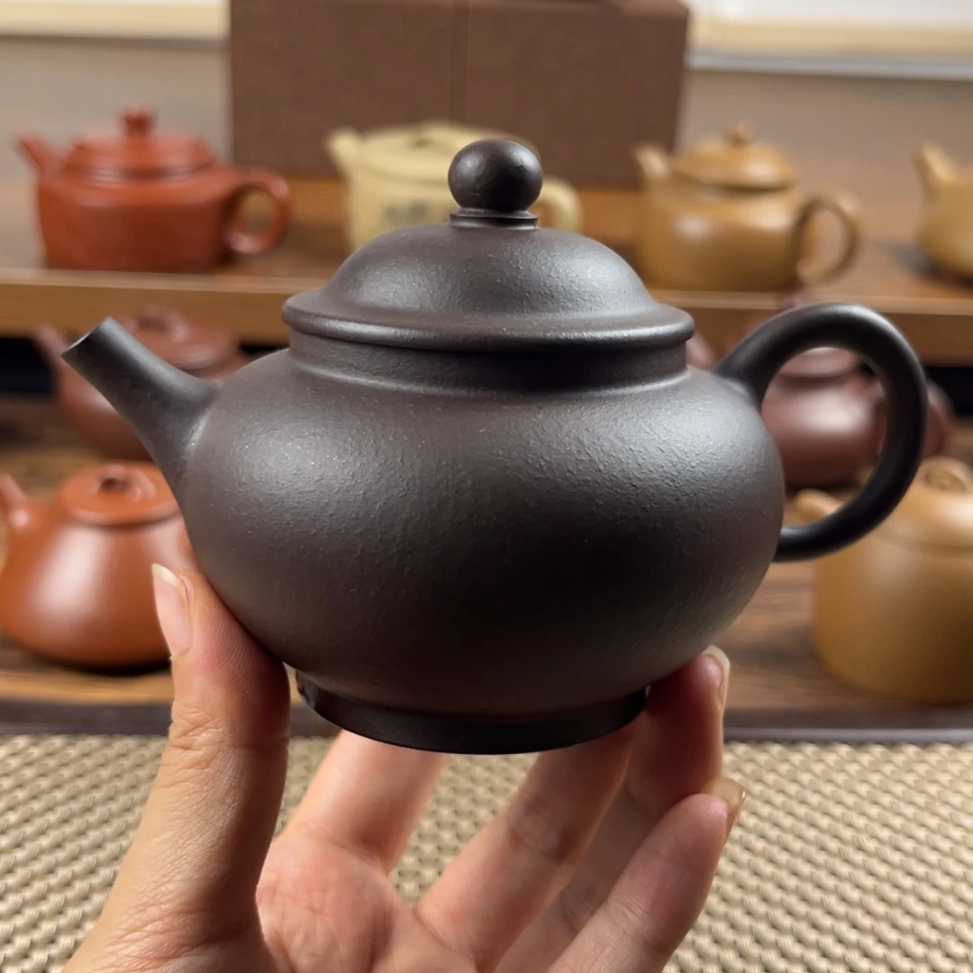 茶壶紫砂手工制作青灰紫泥160c