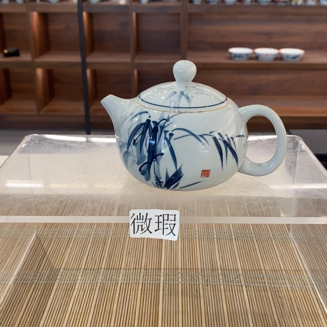 釉下彩老陶泥手工绘制