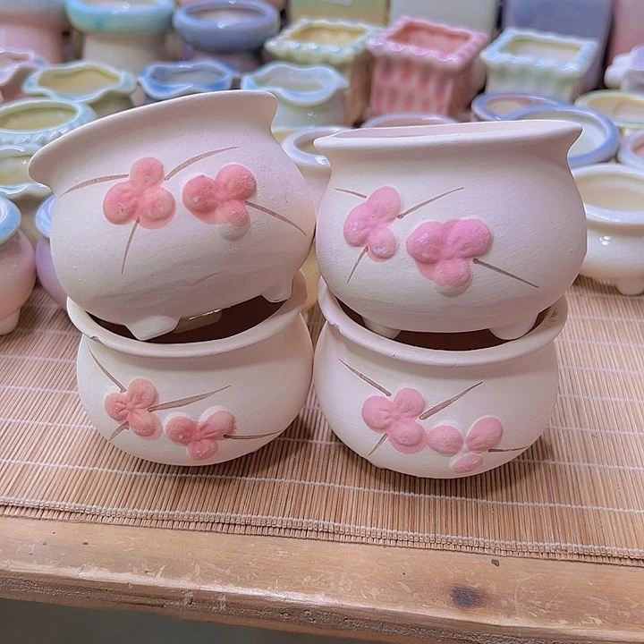 红陶陶瓷花盆当场满12包邮