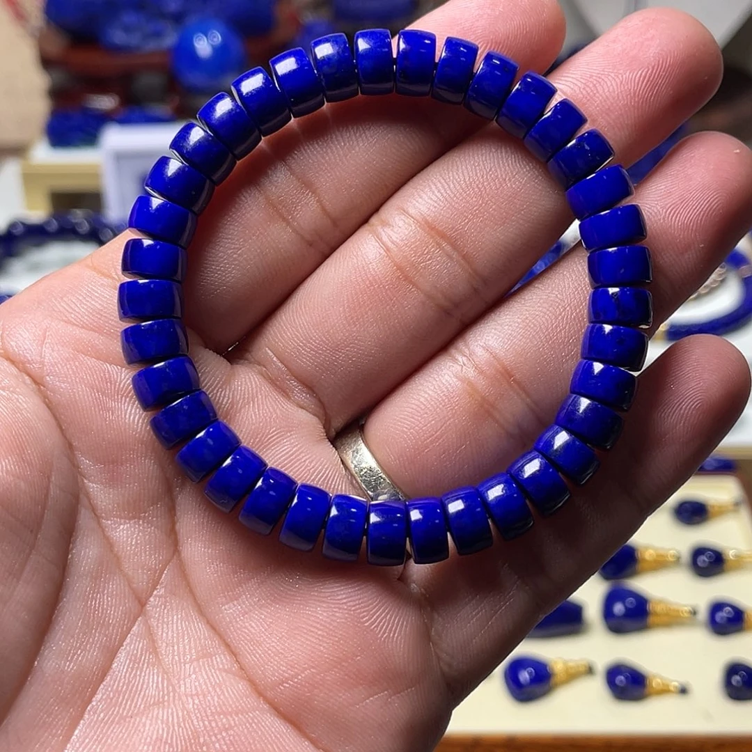 K****青金石未镶嵌精品药片8mm手串