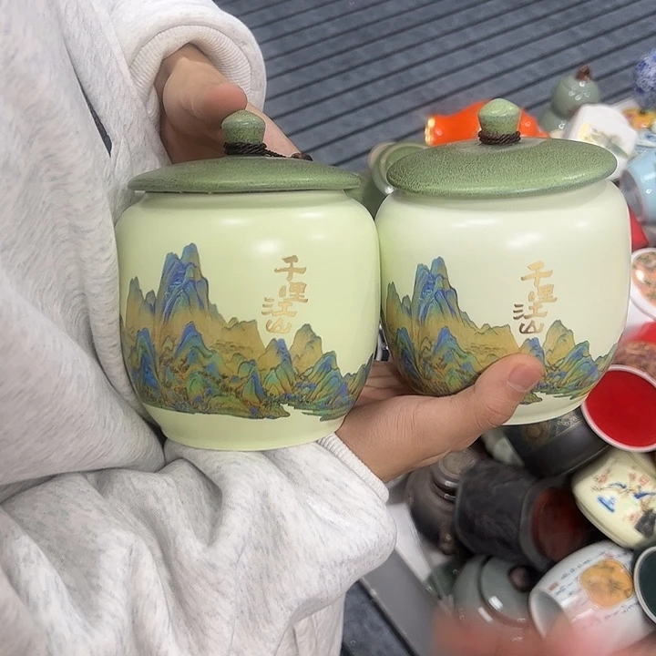 茶叶罐陶瓷家用储物罐瑕疵品介意勿拍