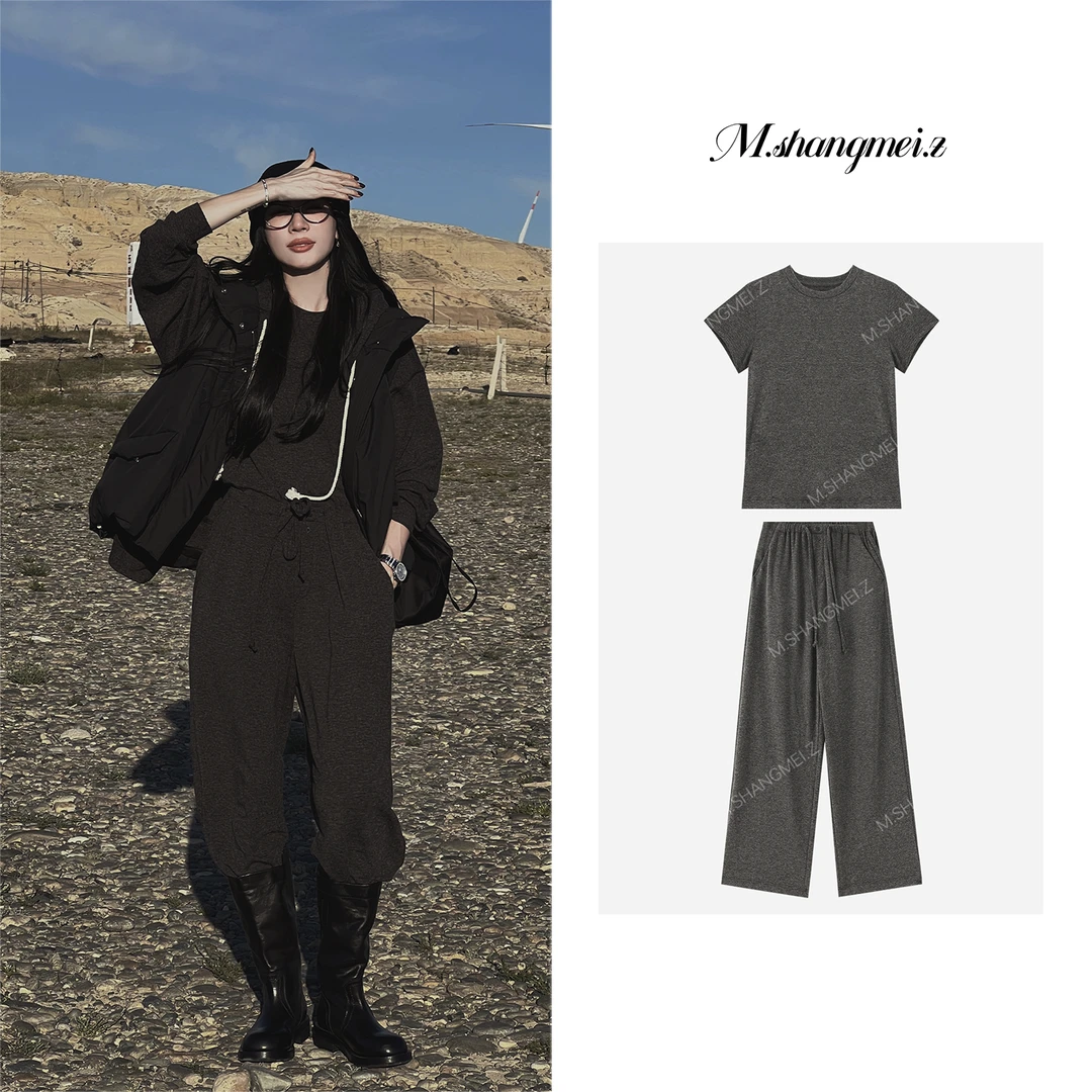 M.SHANGMEI.Z/沐熙【懒人框架】美大哥气质微宽松时尚套装X0873932
