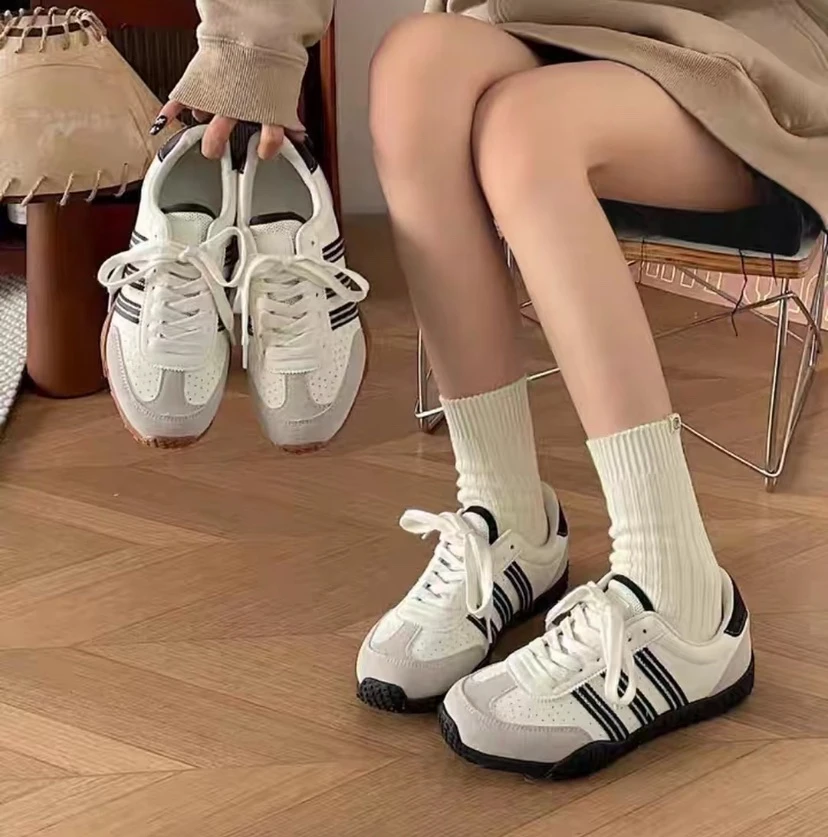 透气纯色阿甘鞋中口女鞋中跟时尚休闲鞋鞋底工艺网面2001