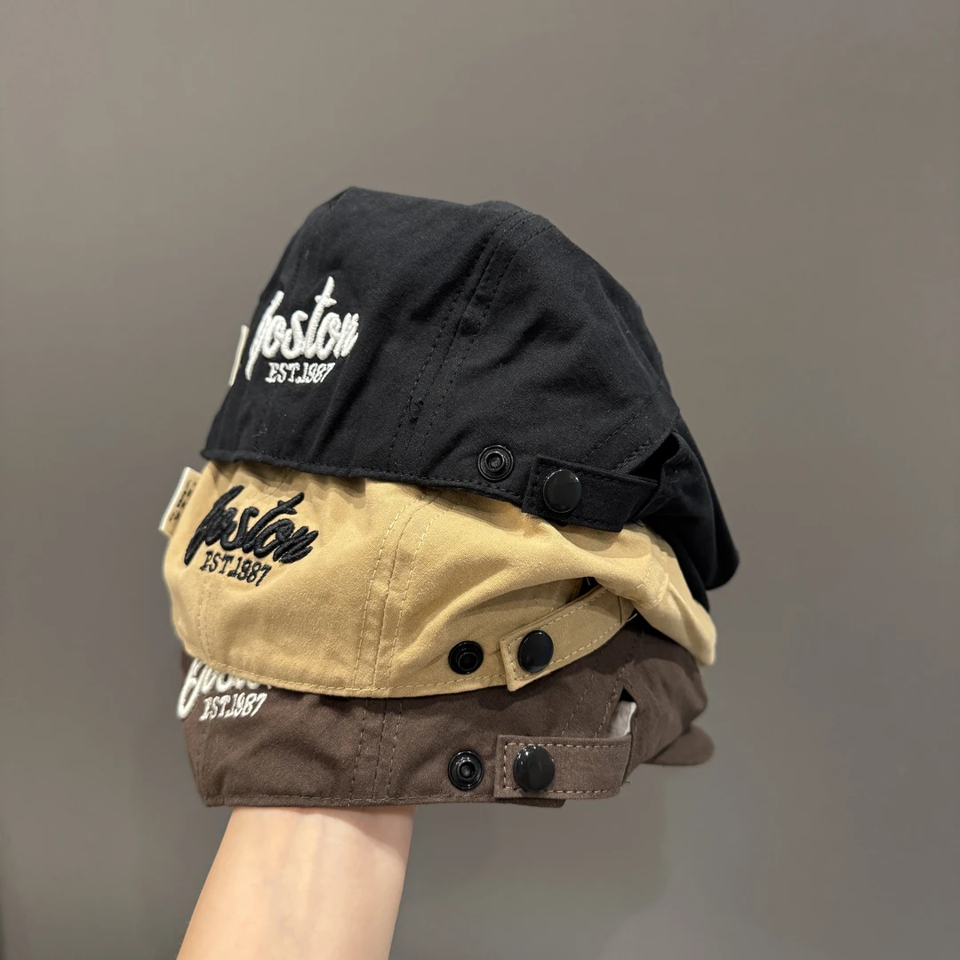 MIDIXIN/米迪昕儿童帽子春秋季字母刺绣鸭舌帽秋季男童帅气贝雷帽