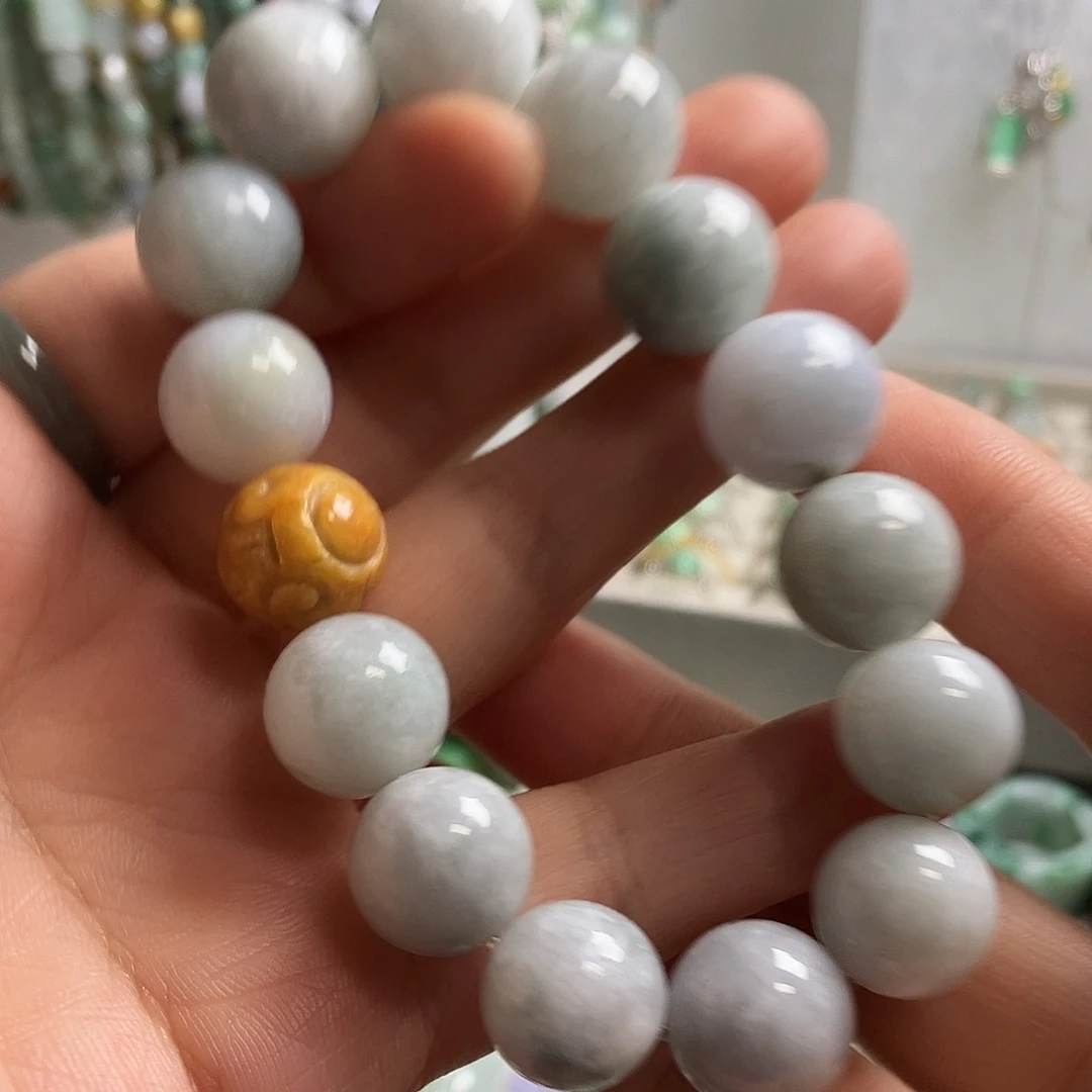 翡翠未镶嵌颈饰39手串卡14