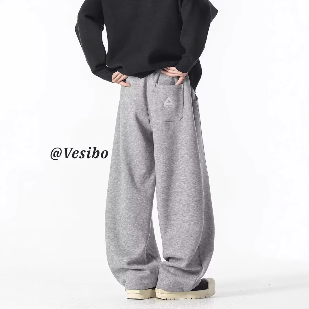 重磅弯刀裤子男2025年秋季新款加厚潮牌运动卫裤青少年宽松休闲长