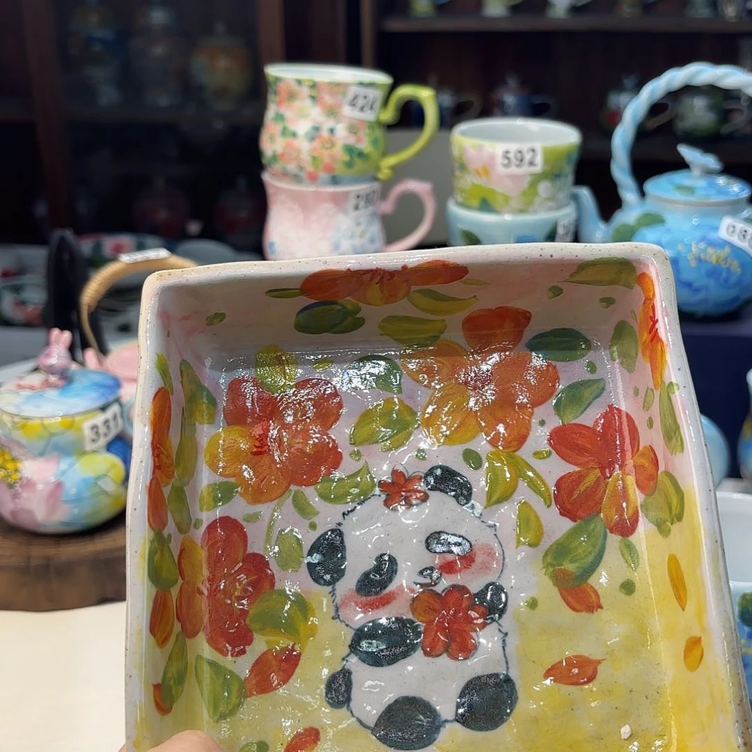 瓷片景德镇手绘高温釉下彩陶瓷茶具