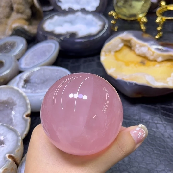 未镶嵌发饰水晶粉晶球