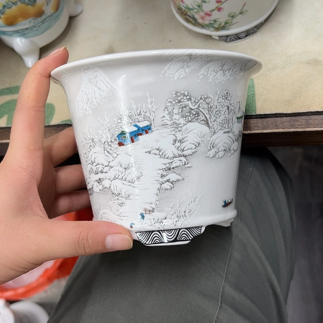 紫砂花盆882号瑕疵14.5/11.5cm