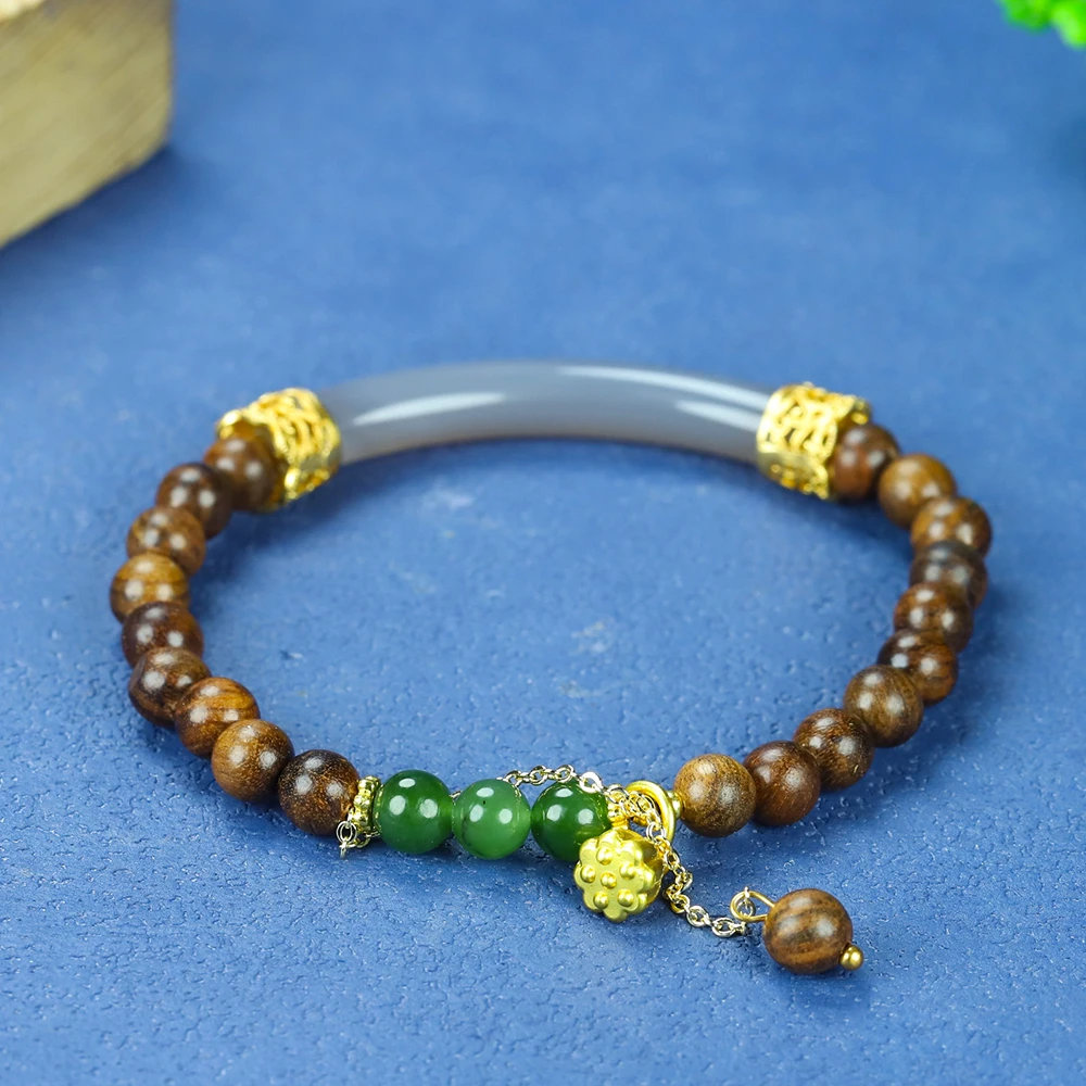 【爱岚壹】烟紫玛瑙半手镯手链新中式多样性发货