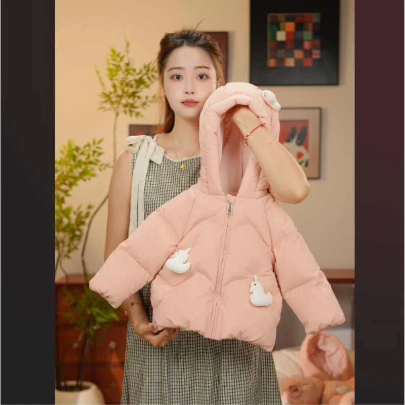 【YN童品】女童冬季新款羽绒服儿童女孩连帽加厚保暖甜美可爱时尚