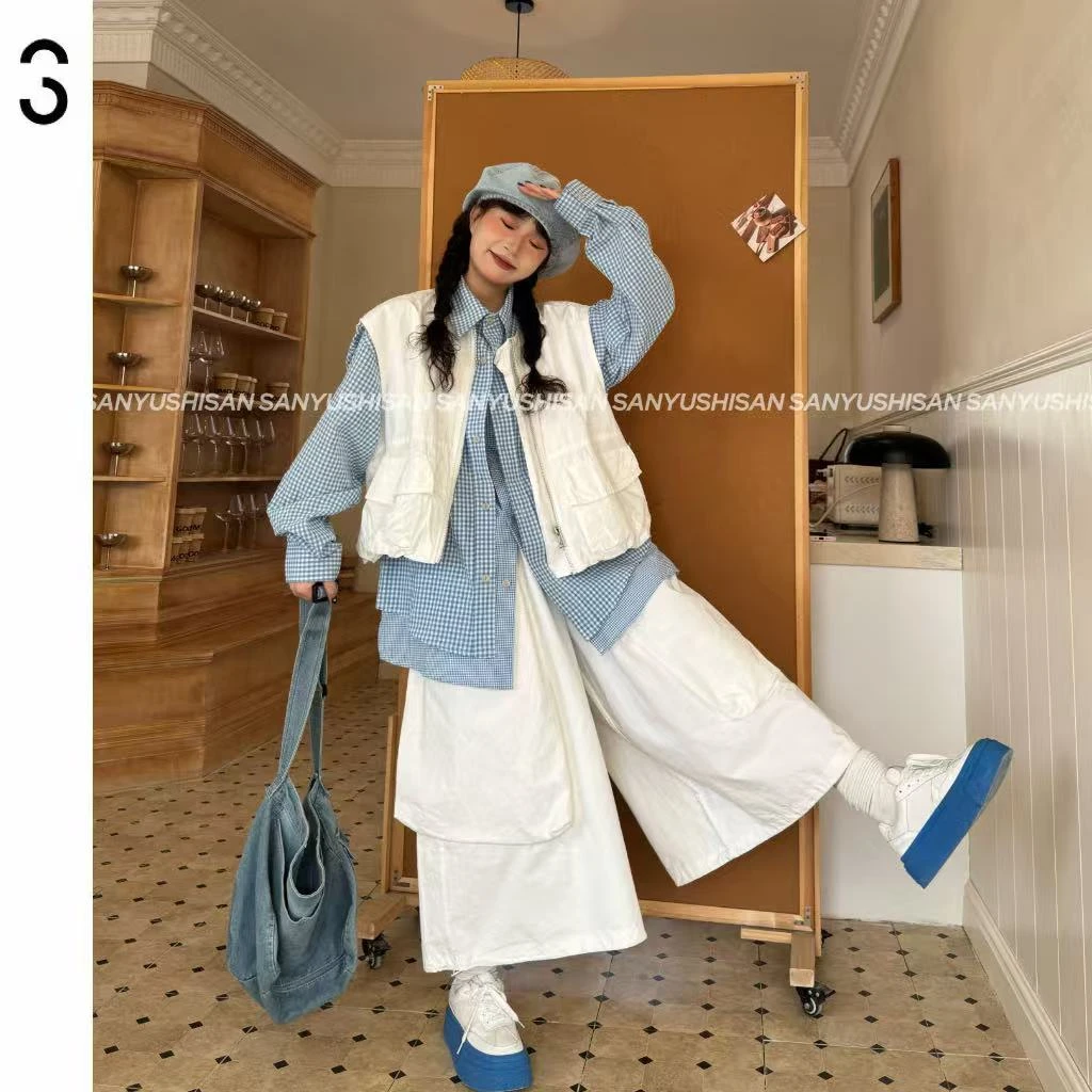 三与十三|海岛之约|春季日系休闲百搭不加绒侧边大口袋马夹