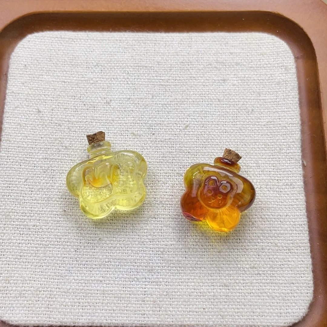 琥珀未镶嵌珠宝奇石许愿瓶