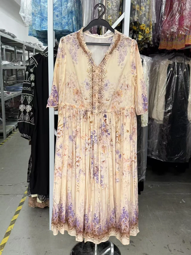 【2025-林姐真丝】重磅100桑蚕丝连衣裙8E-168-12