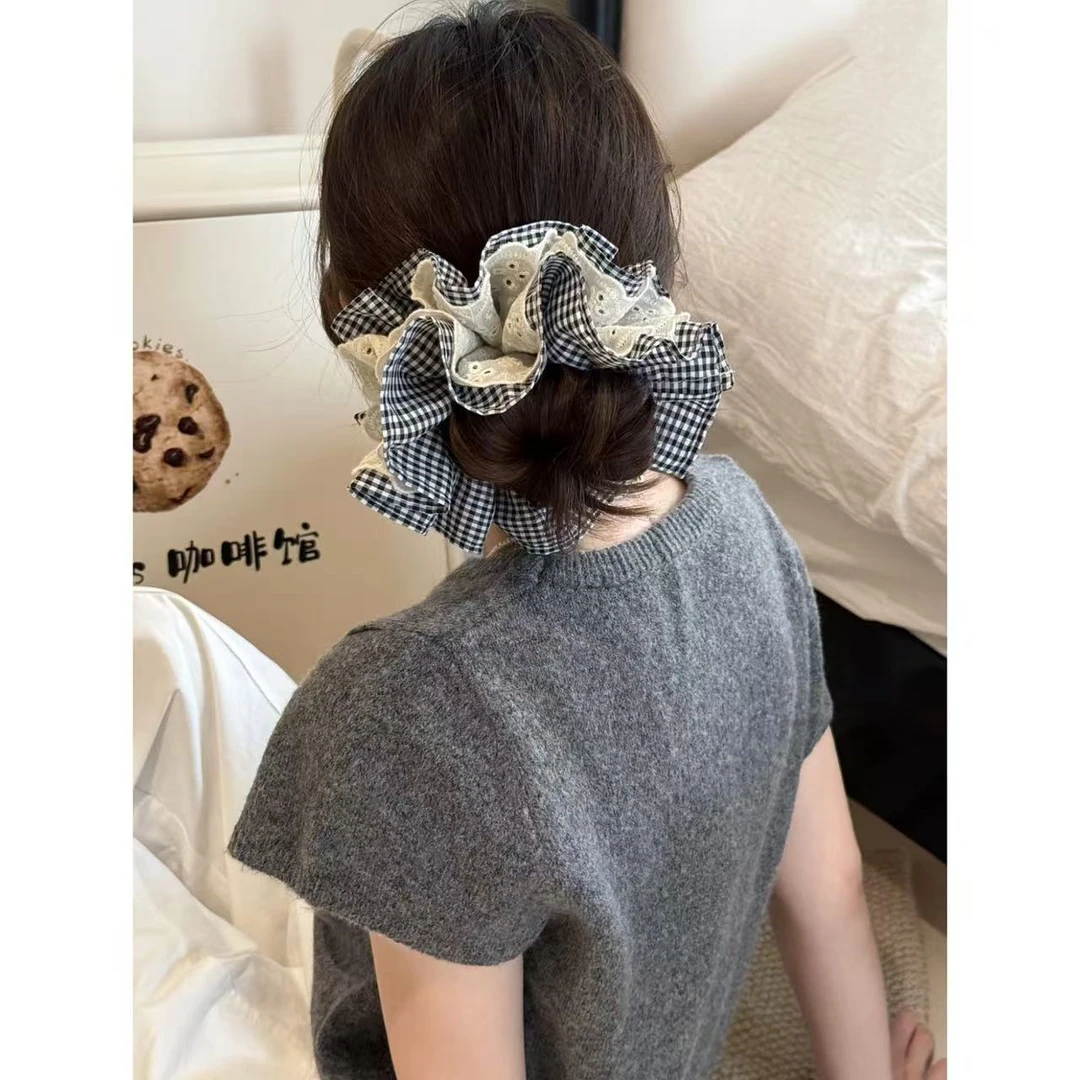 徐秋阳 2蕾丝大肠发圈（四层 ）   百搭时尚设计感发圈