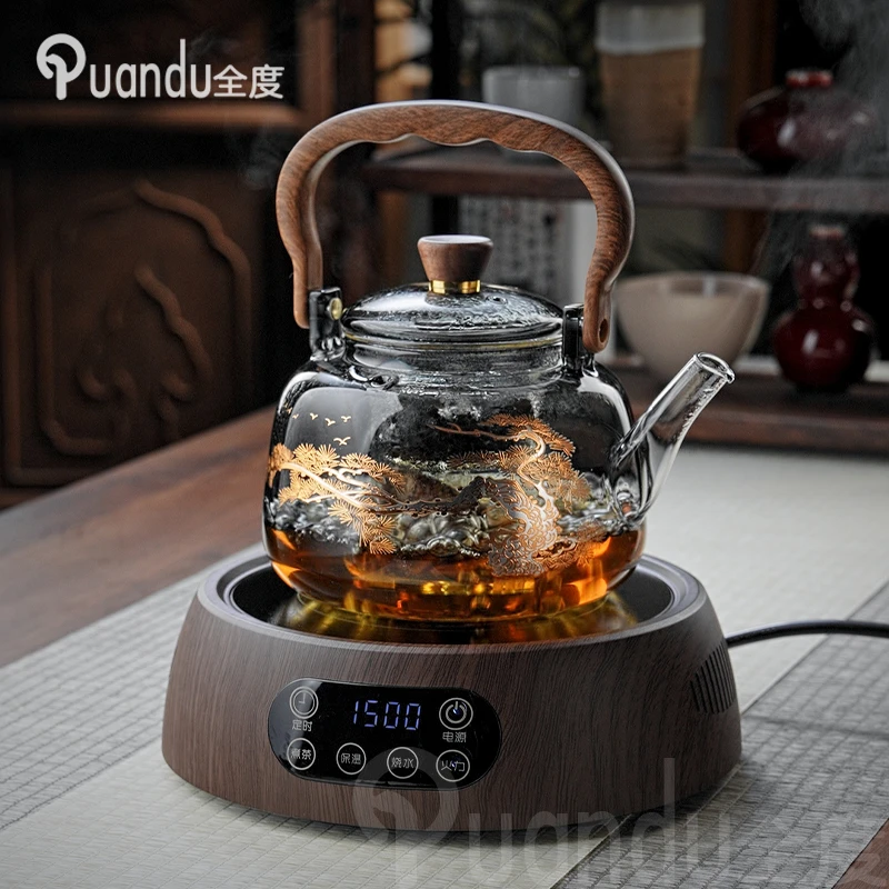玻璃提梁壶家用小型电陶炉煮茶器烧水壶大容量保温玻璃茶壶