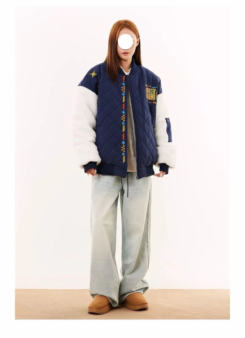 夹绵绵   棒球棉服#WT83