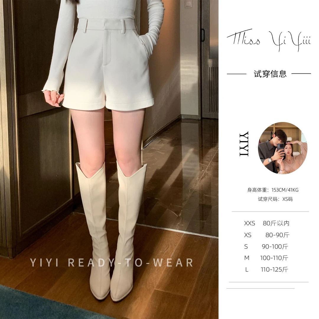 【秋冬百搭王】<YiYiii>小个子时尚气质短裤百搭显瘦高腰裤子