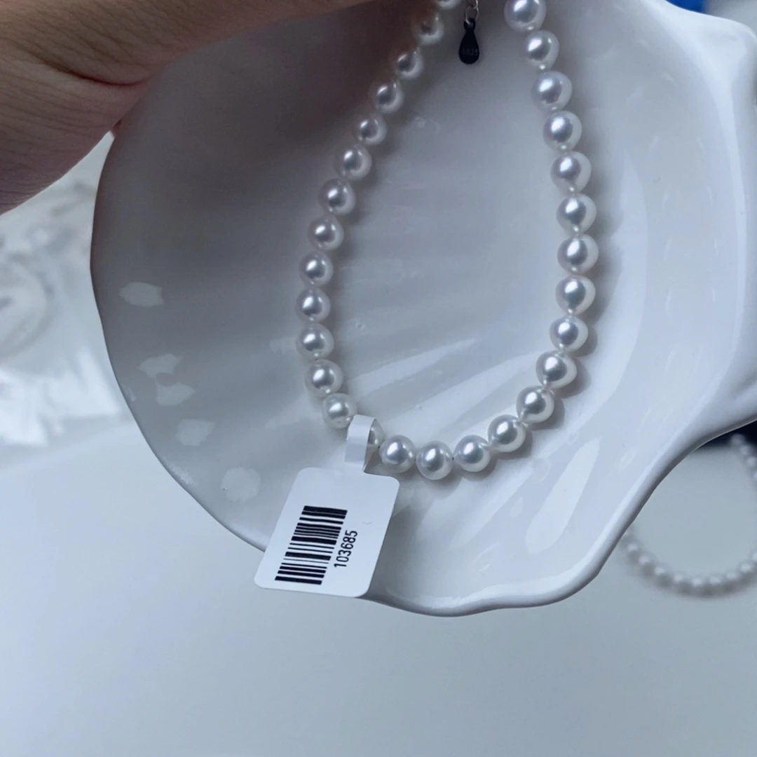 银S925镶嵌淡水珍珠项链103685