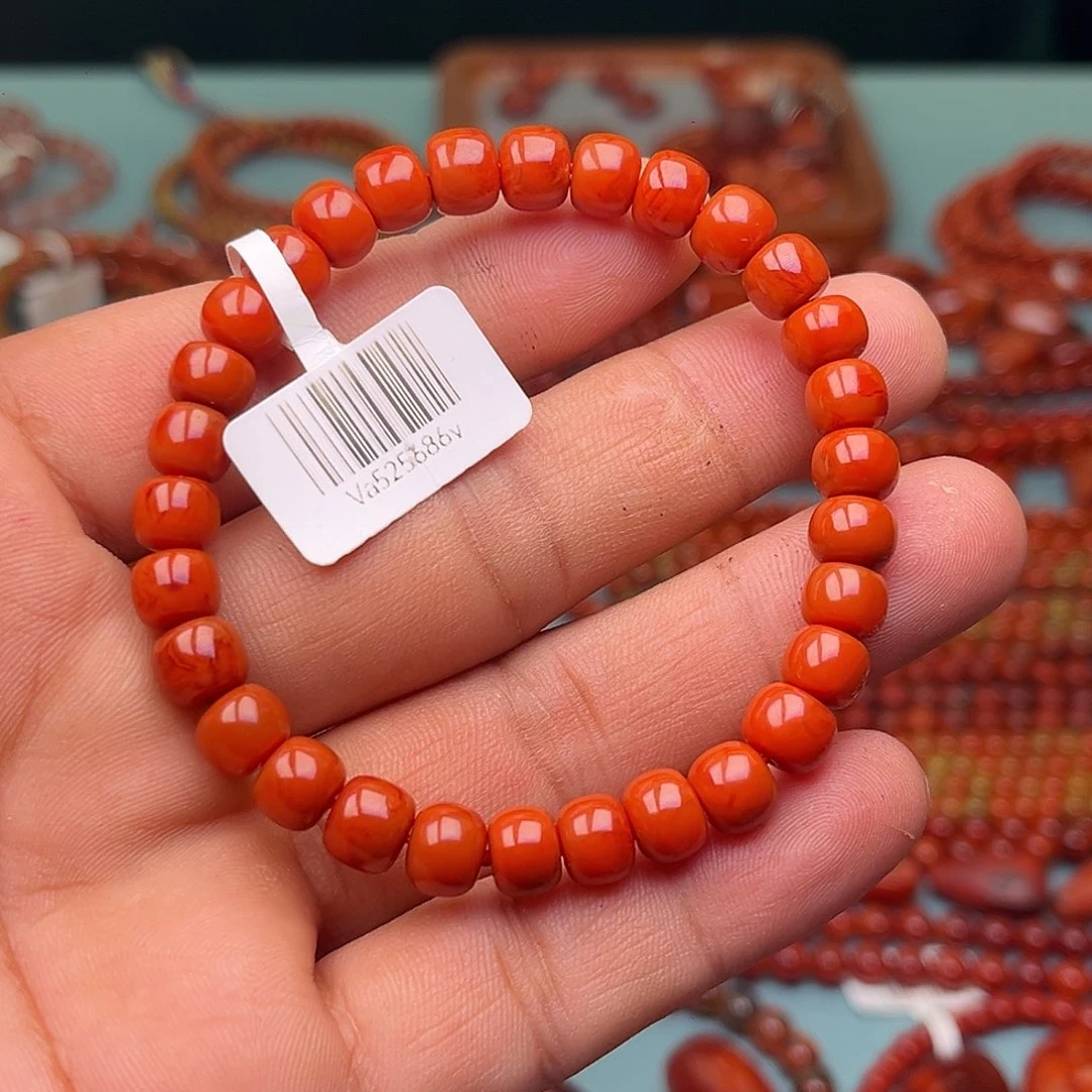 南红玛瑙未镶嵌手链老型卡7 +