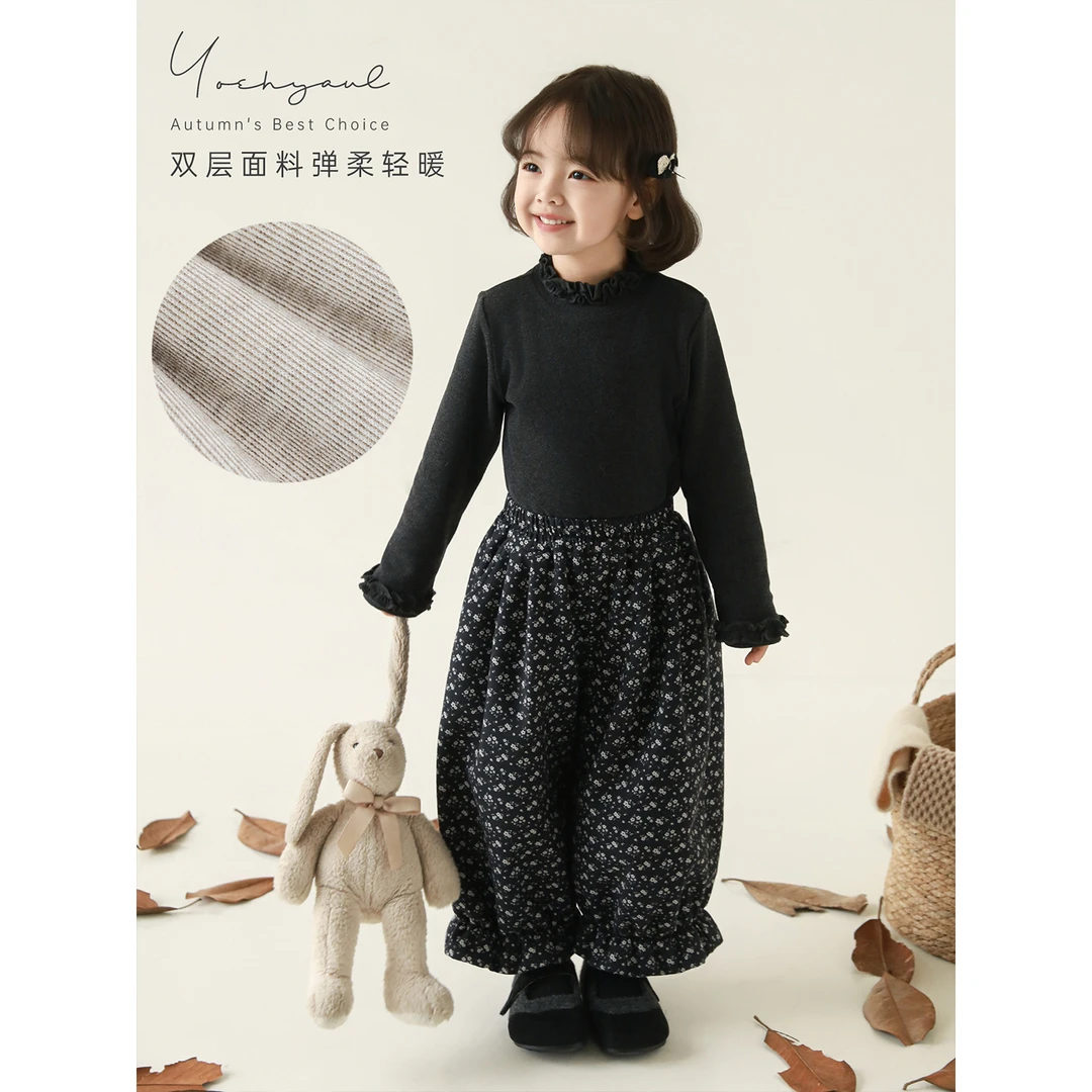YOEHYAUL/幼悠【绵绵糯糯】冬叁波宝宝休闲亲肤女童童装打底衫D4671