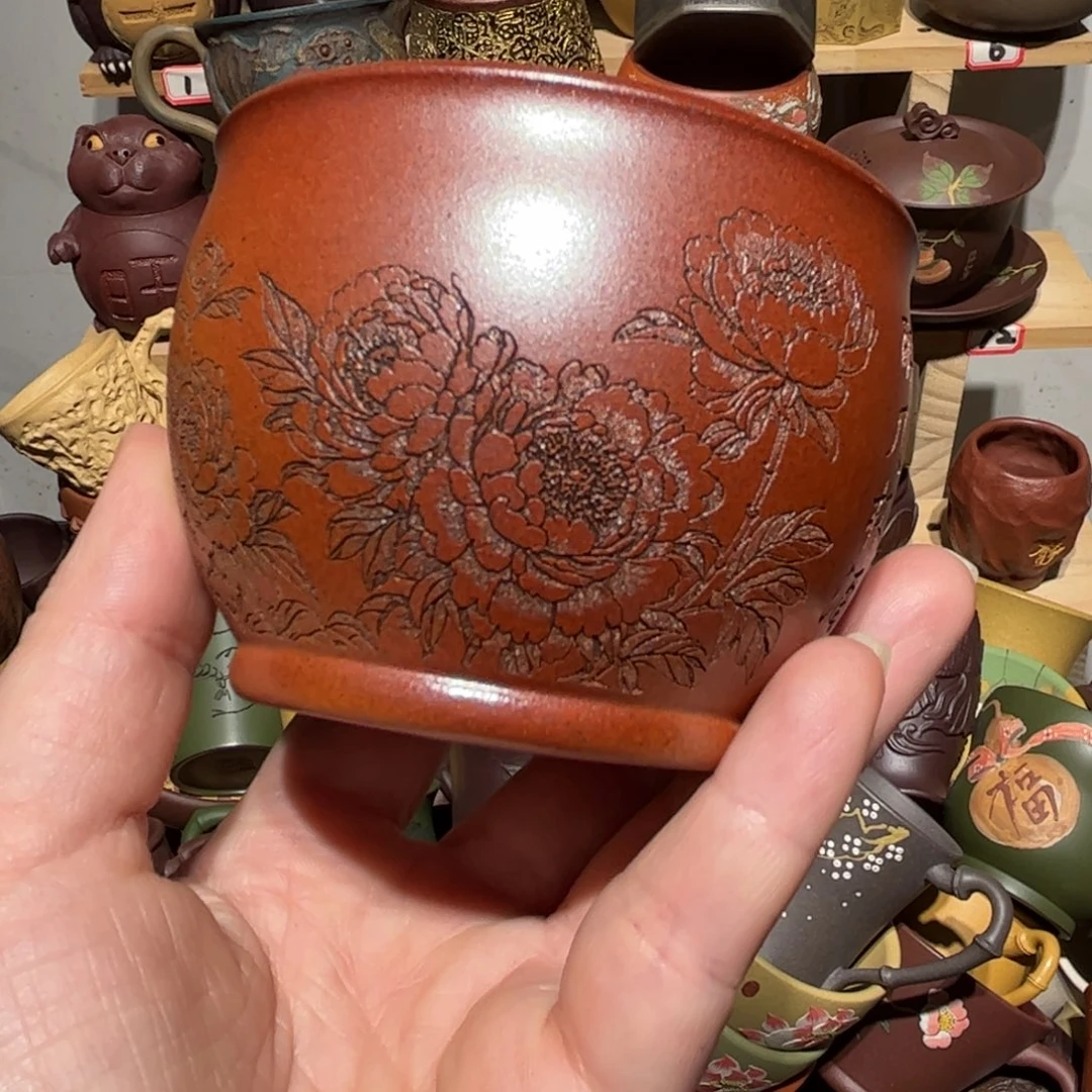 紫砂茶杯宜兴紫砂主人杯