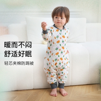 Nest Designs儿童睡袋竹棉薄夹棉款秋冬款宝宝分腿防