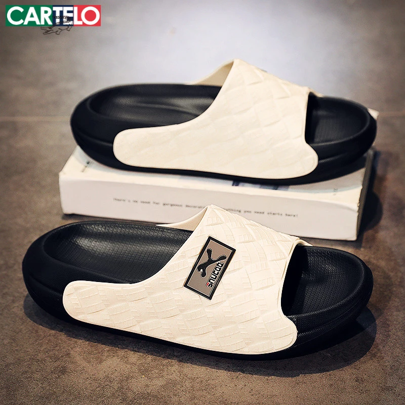 卡帝乐鳄鱼沙滩鞋凉鞋2025夏季爆款防滑高级感男士凉拖一字拖鞋男