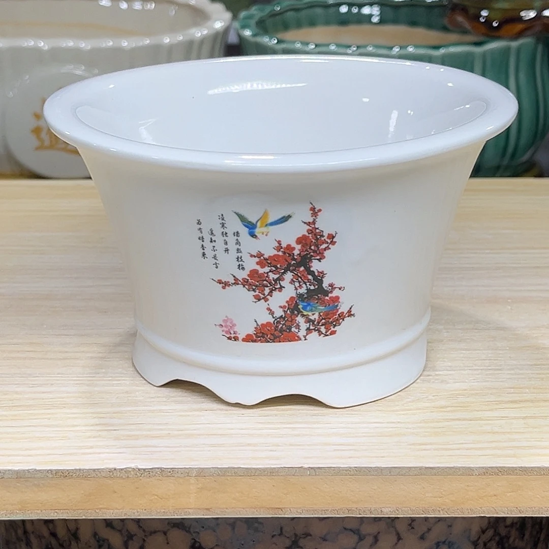 陶瓷绿植多肉微瑕花盆口径15*9