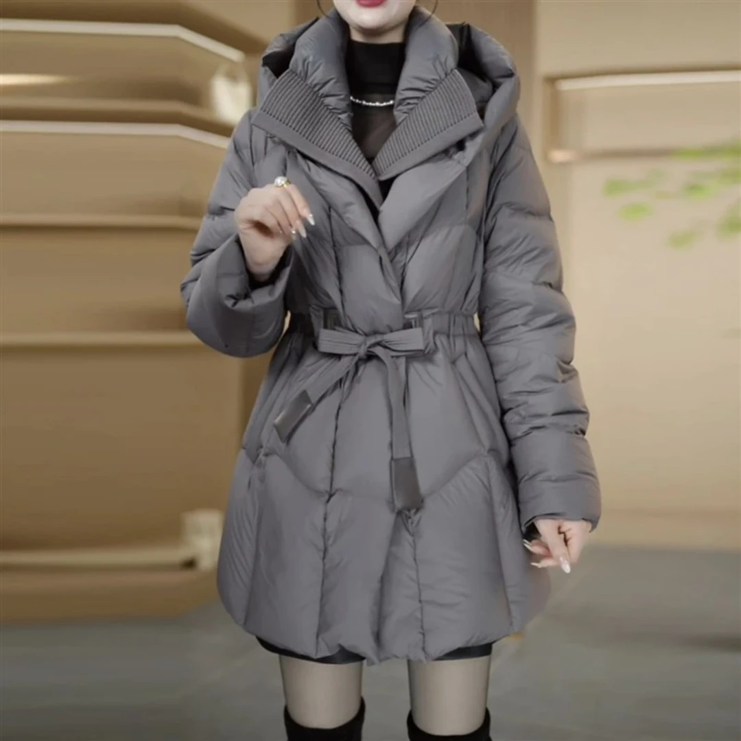 【羽绒服】2025冬季新款优雅时尚百搭气质显瘦减龄休闲白鸭绒羽绒服