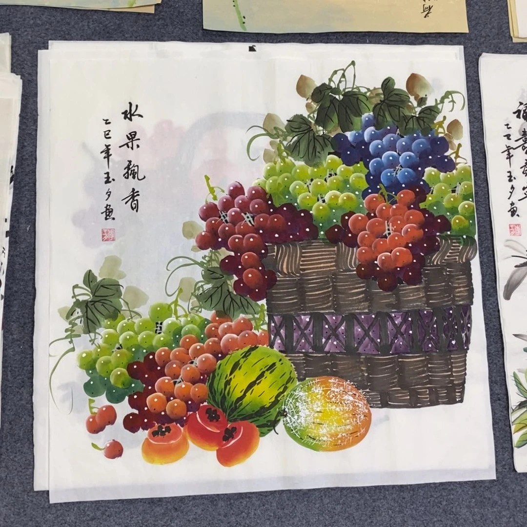 国画尺寸68✖️68斗方手绘画画