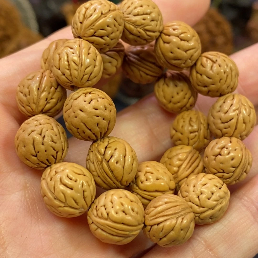 潍坊核雕桃核雕刻盘锦核素串