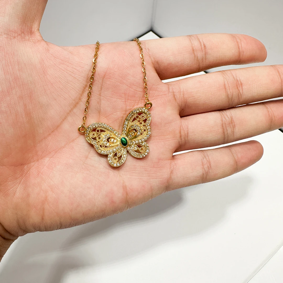 足银银制品 S-ZF0069蝴蝶吊坠