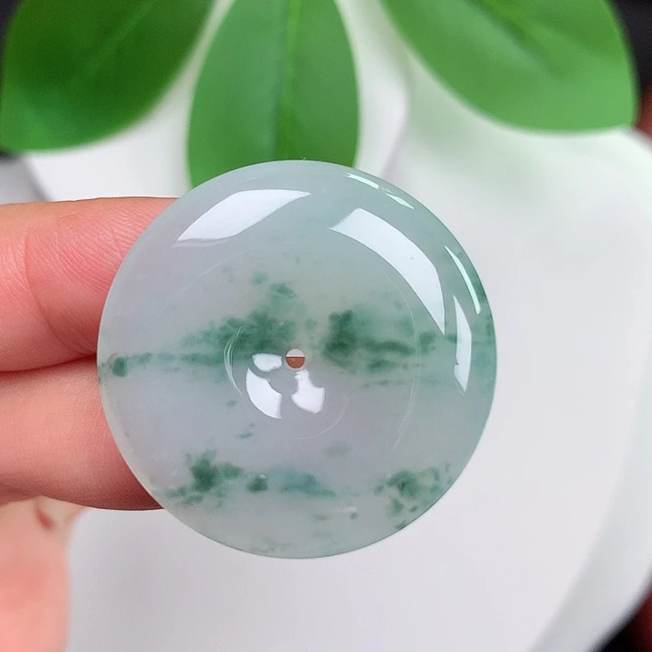 颈饰未镶嵌翡翠平安扣 29.8x5.2mm
