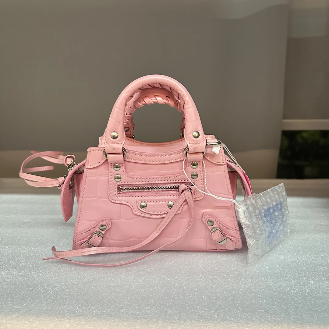 95新 Balenciaga/巴黎世家 巴黎世家粉色斜挎包 yy1883 6160