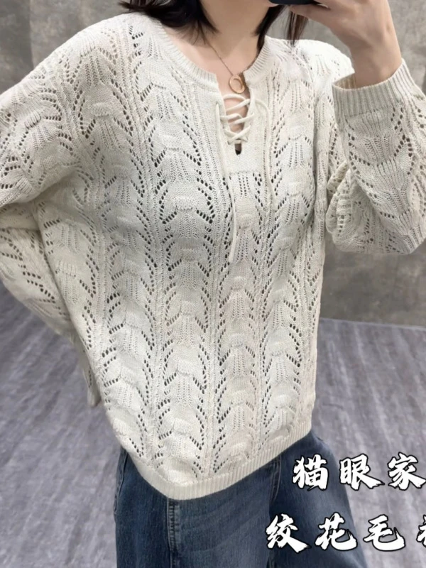 MAOYANJIA-978182-绞花毛衫秋冬设计感显瘦百搭休闲针织上衣
