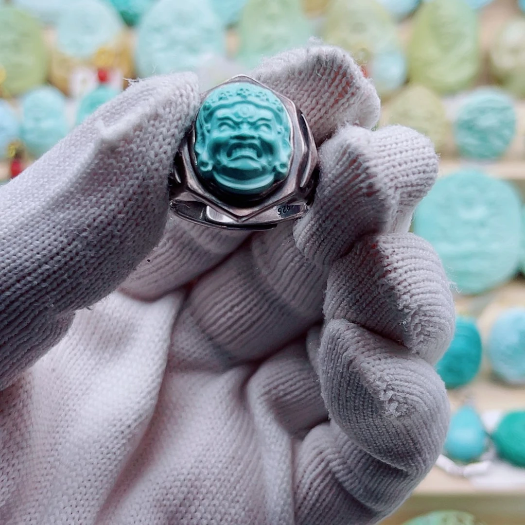 绿松石银S925镶嵌珠宝奇石