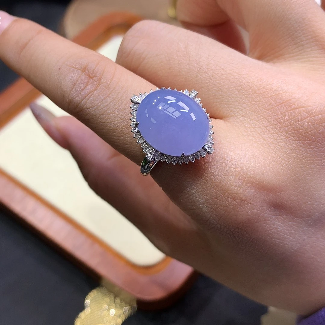 18K金镶嵌挂件翡翠二*