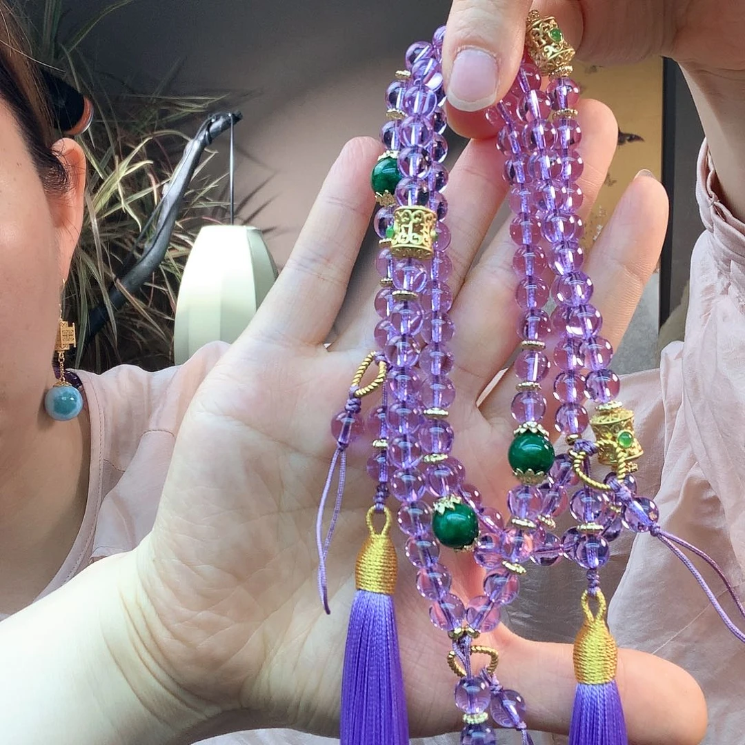 合金颈饰水晶手机挂