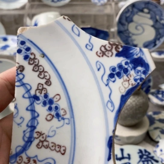 瓷片现代工艺品青花瓷片