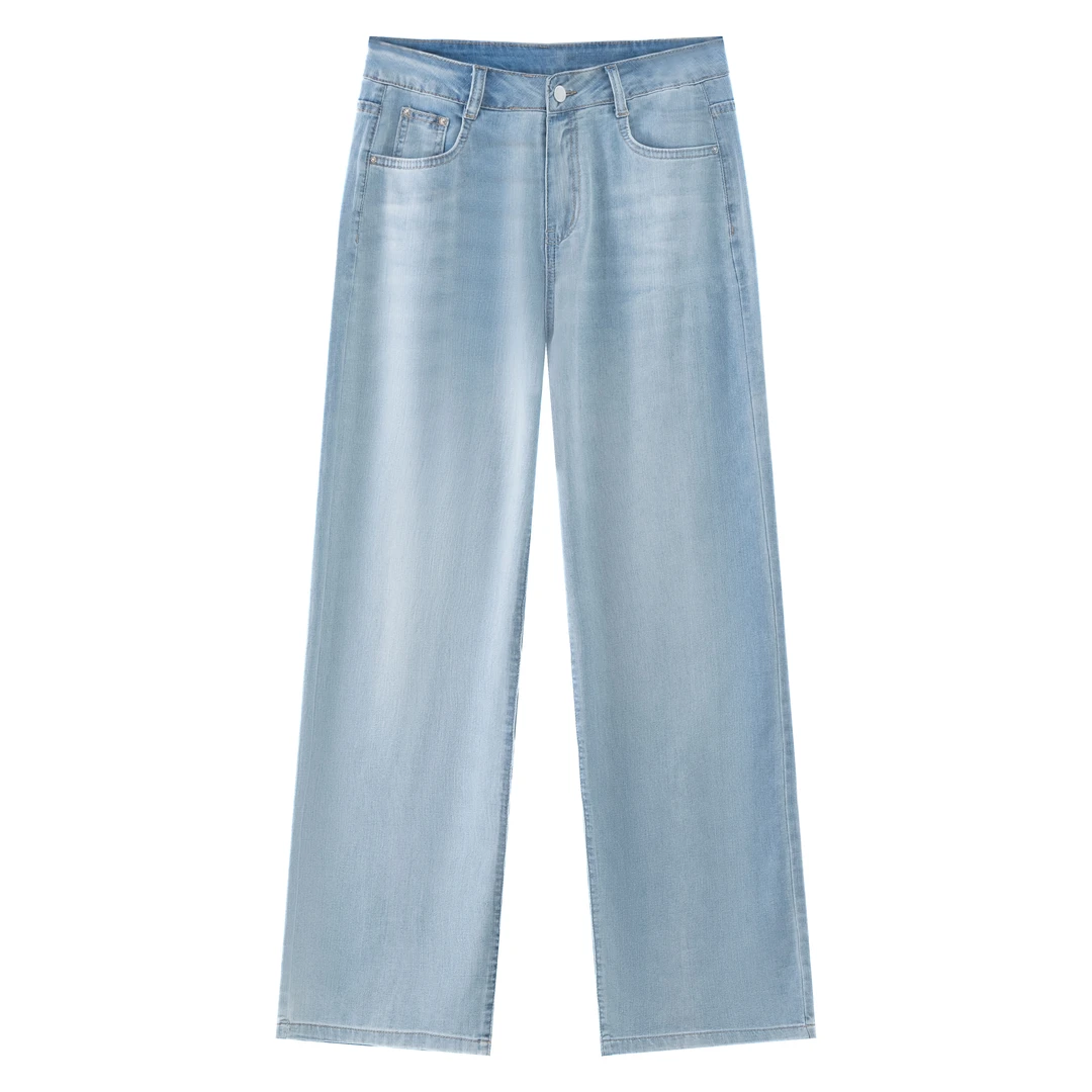 2025夏季新款百搭直筒牛仔裤585