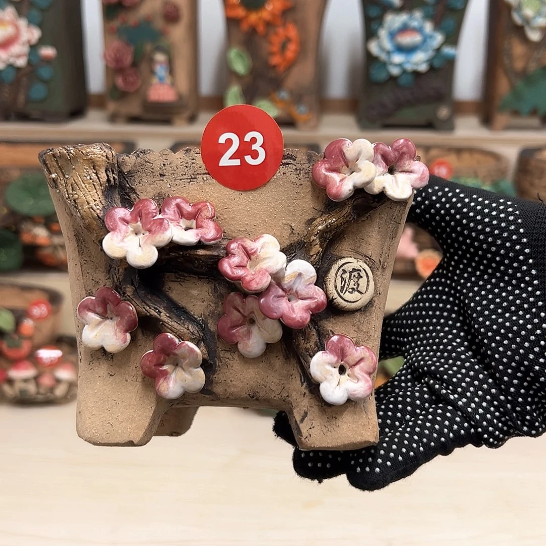 紫砂花盆23号内口12外高11