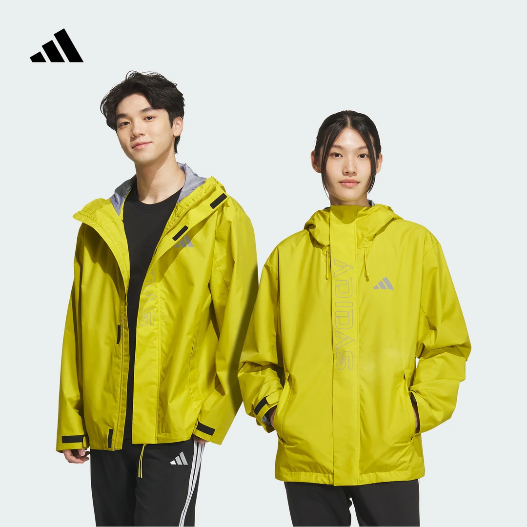 阿迪达斯 马年红品暖「芯」科技拒水保暖连帽夹克外套男女 KF5234