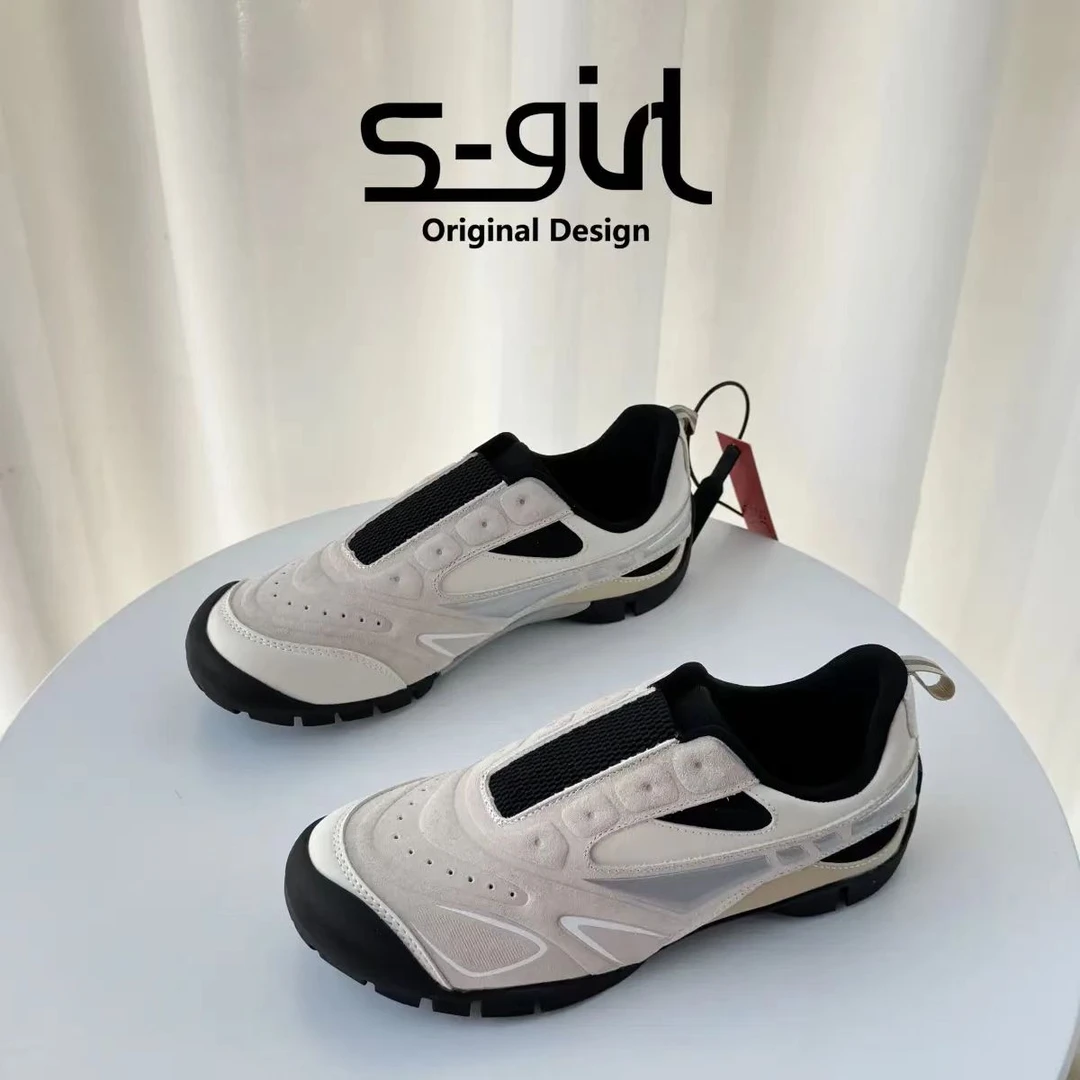 SGIRL TWTW一脚蹬赛车鞋低帮平底鞋女设计感时尚薄底运动休闲鞋