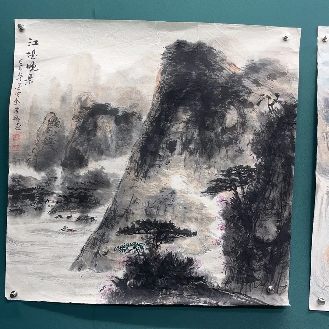 国画艺术家真人手绘