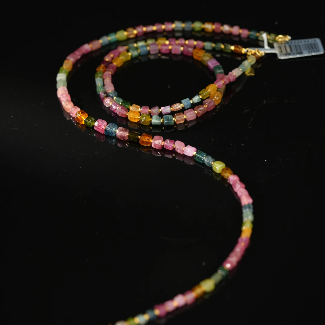 【初见甄选】S925银碧玺项链24-2CH359X35【多样性发一件】约随形