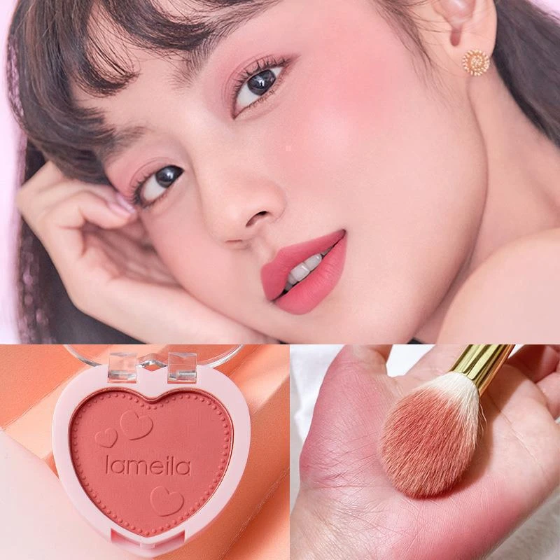 LAMEILA 学生胭脂腮红盘裸妆修颜单色初学者女爱心腮红